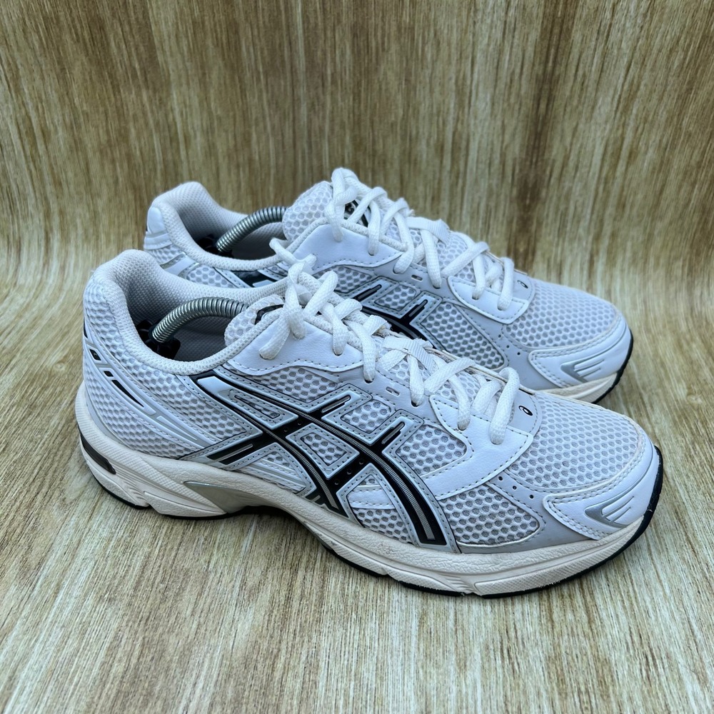 Asics Gel-1130 Running Shoes Men's Size 7 White Silver Black Sneakers 1201A256